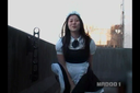 【Maid】Cosplay Made! Hidden camera ♪ with skirt flipping and everyone's reaction is cute ♡.