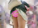 The skirt is in a backpack ... panties are fully visible!