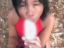 Asian POV dick-crazy perverted girl has lewd naked SEX outdoors