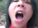 Asian POV dick-crazy perverted girl has lewd naked SEX outdoors