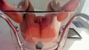 Masturbation scene of a foreign looking up from under a transparent lewd base! !! 2