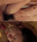 【顔射】旅館の脱衣所でセックスするカップル・個人撮影