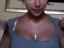 Breast chiller lecture of a beautiful girl with huge breasts!