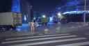 Beautiful woman naked street walk (2)