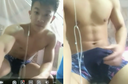 [Outflow] Handsome popular muscle model ☆ Masturbation chat in school days