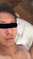 Selfie stick masturbation shot of new college student