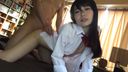 [Gonzo] Neat and clean slender very cute girl in uniform and and raw vaginal shot! 【Slender small breasts】