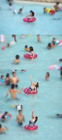 vol117 - 수영장에서 놀고 있는 폭유 수영복 미소녀! 너무 커서 브래지어를 입는다! 【사진&amp; MP4Movie] 느린 재생 녹음을 재편집했습니다.