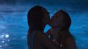 A great lesbian video in which a Caucasian beauty and a Spanish beauty play with each other's genitals and deeply kiss each other in the outdoor pool in the middle of the night!