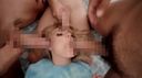 A petite super cute Patzkin beauty who has been captured by three blindfolded men enjoys aerial in a floating state while being held! !!