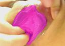 Shaved beautiful breasts girl's kupa-masturbation juice drips and kneading meat mawa-mawa serious finger masturbation♡ ♡