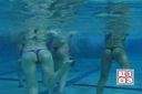 [20 people T-back beautiful butt] Underwater basketball tournament full of women! Too exciting, hami milk hami ass!