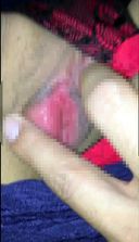 Obscene juice from the red panties of the wife who feels friendly! The erotic upper mouth was tasted with the lower mouth w