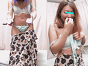 VR defenseless daughter's chest flickering panchira Mona-chan's one-piece down. Panties too...