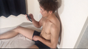 [First debut] A 22-year-old nonke young man shows off ♪ his usual masturbation and shoots ♪ vigorously while looking at his smartphone