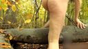 [None] Masturbation for the first time 124 Virgin challenges outdoor masturbation selfie Experience for the first time straddling a log