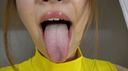 Beautiful sister's spit and long tongue