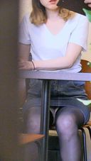 Panty shot T-front panties during the interview?