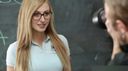 A work that makes you want to beat your tongue at the situation where a teacher who likes cameras skillfully takes off the words and even has sex with an honorable blonde beauty who looks super good with moe glasses!