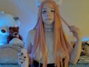 Plump big with a lewd face! Cosplay Gaijin Gal Live Chat Masturbation (15)