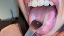 【※Caution】Active soap lady's tongue had a lot of tongue moss with maximum viscosity w Saori [Y-053]