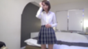【無修正】【本物素人】個人撮影 18歳 ショートヘア可愛い超スレンダー私立校女子学生(貧乳)