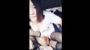 【Sex in the car】Girl who cares about the camera even though the man is excited