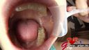 Gentle amateur college girl chicks' beautiful tongue & oral cavity close-up appreciation & tooth brushing