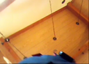 【Upside down shoot】Take a peek at the super rare family restaurant clerk from below. ^^) _旦~~