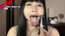 Hidden perverted beauty Kagura Aine's 57mm wide beautiful tongue close up &