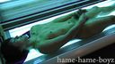 [Personal shooting] Handsome boys in Sun Salo are slimy with lotion! !! Ejaculate inside the tanning machine!!