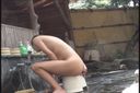 【Personal shooting】Lewd girl who immerses herself in masturbation in a hot spring #4