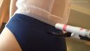 【다리 경련 & 엉덩이】부루마 코스프레 여성을 서있는 동안 마법의 손과 로터로 공격 (후방 카메라)
