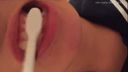 【自撮りカメラde投稿動画】 セーラー服のコスプレで歯磨き 『唇・口・舌・歯・口腔フェチ』