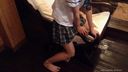 【Chair Play】Rubbing horn masturbation in sailor suit cosplay (taken from diagonally above)