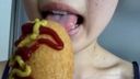 【셀카 카메라 de 투고 동영상】청초한 젊은 여성의 ★ 씹는 페티쉬 ★ "입술, 입, 혀, 치아"