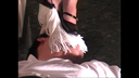 A man mopped in the face by a beautiful leg maid　