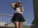 Amateur girl maid cosplay photo session on the rooftop where a miraculous wind blows where you can always take a panchira [MAD003-3]
