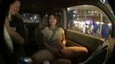 A strong-minded shaved deriheru seduces the driver and has car sex in the parking lot!