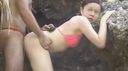 【Post】Beach SEX of an adulterous couple! Stay in a swimsuit! Get the inside! Please put sperm on your!