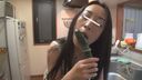 [None] 【Amateur】 【Hidden Camera】Female daughter taking a selfie with cucumber in the kitchen. 【Fixed-point observation】 【Selfie】