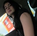 Catch a European plump beauty busty girl and have car sex outdoors