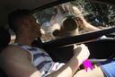 A plump huge breasts foreign beauty brings in a man who was peeking at an erotic car wash and raw saddle sex