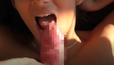 [Uncensored] A black-haired beauty licks my semen with a and a