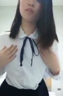 ★ 【Personal shooting】Beautiful breasts J 3rd grade Sayaka masturbated in the school toilet after school