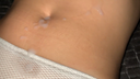 ★ The belly button is full of sperm ★ and white bread gal thrusts! Sperm spewed ♡ in the belly