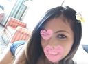 A cute Asian girl who looks good in a flower headband sucks a big at a high-rise hotel!