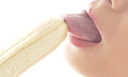 【혀 벨로】인기 여배우 마리 리카 짱의 극상 혀 벨로로 바나나 핥기!
