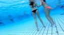 Underwater shooting of an adult pool at a certain hotel