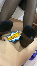 【No personal shooting】Pantyhose footjob